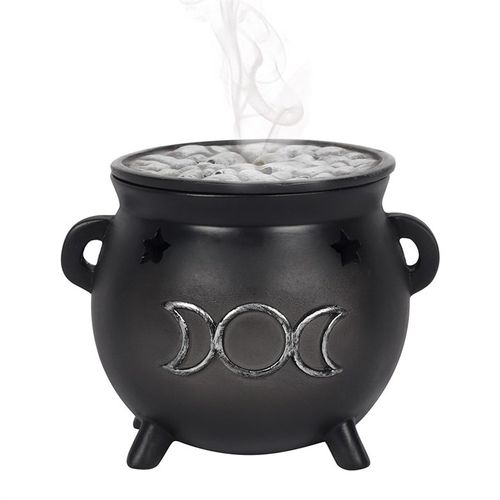 Triple Moon Cauldron Incense Cone Holder 🇬🇧