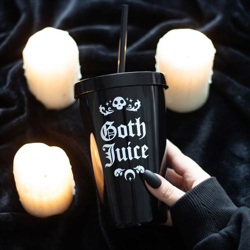 Goth Juice Plastic Tumbler with Straw 🇬🇧