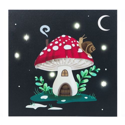 Gnome Sweet Gnome Light Up Canvas Plaque 🇬🇧