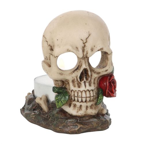 Skull Rose Tealight Holder 🇬🇧