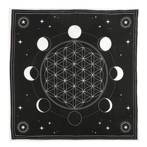 Moon Phase Crystal Grid Altar Cloth 🇬🇧