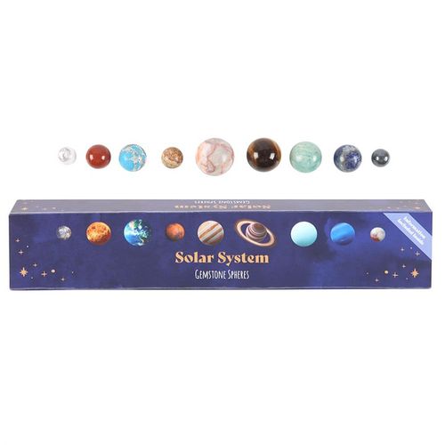 Solar System Gemstone Crystal Sphere Set 🇬🇧