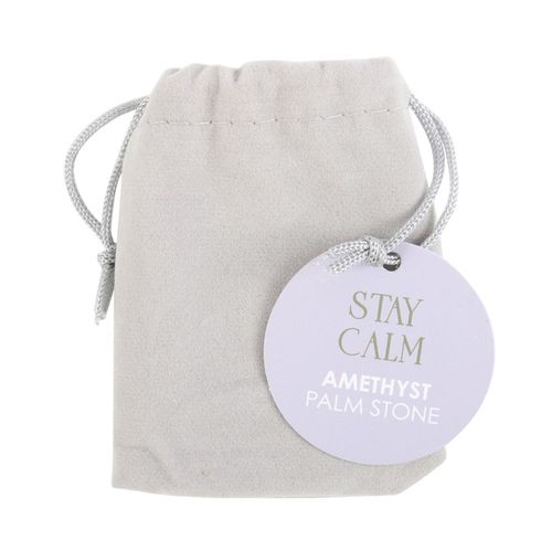 Stay Calm Amethyst Crystal Palm Stone 🇬🇧