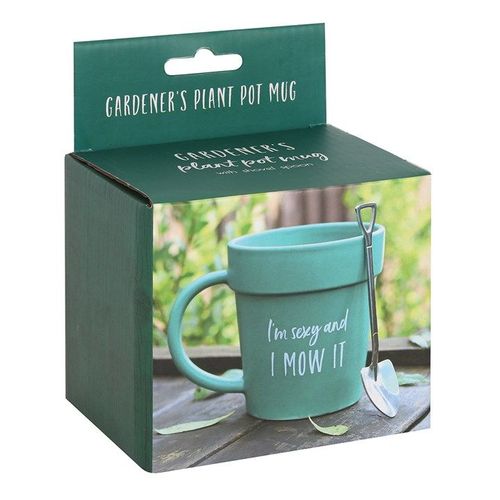 Sexy and I Mow It Pot Mug and Shovel Spoon 🇬🇧