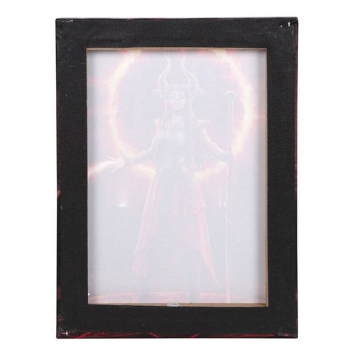 19x25cm Fire Element Sorceress Canvas Plaque by Anne Stokes 🇬🇧
