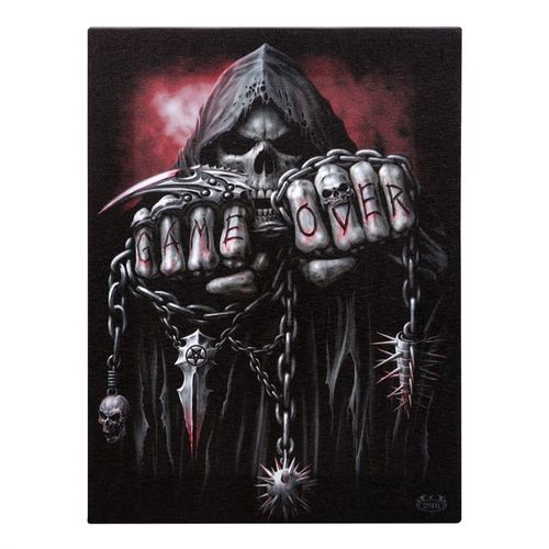 19x25cm Game Over Canvas Plaque by Spiral Direct 🇬🇧