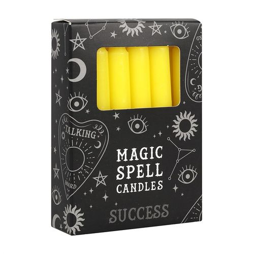 Set of 12 Yellow 'Success' Spell Candles 🇬🇧