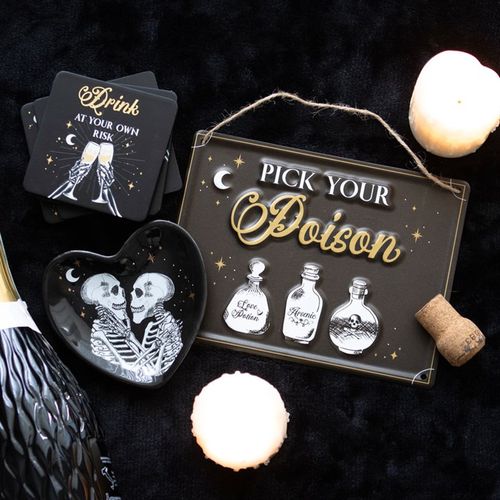 Skeleton Couple Heart Trinket Dish 🇬🇧