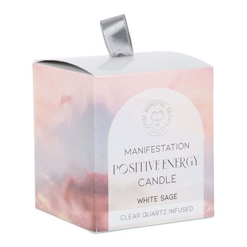Positive Energy White Sage Crystal Chip Candle 🇬🇧