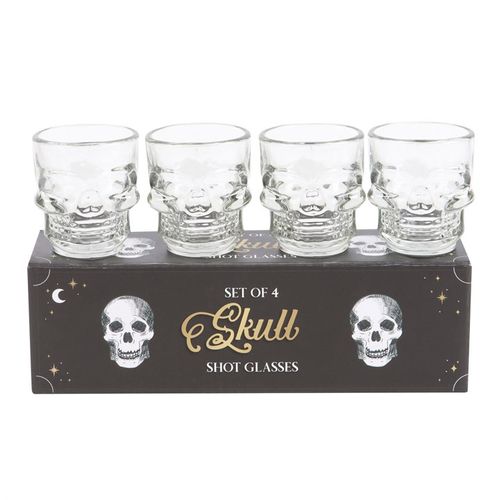 Set of 4 Skull Shot Glasses Set 🇬🇧