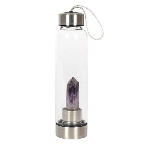 Amethyst Calming Glass Water Bottle 🇬🇧