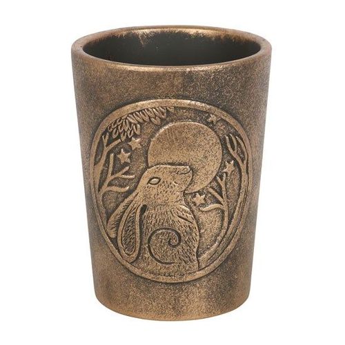 Moon Gazing Hare  Bronze Terracotta Plant Pot by Lisa Parker 🇬🇧