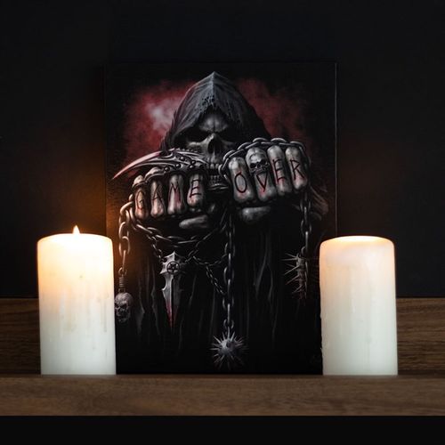 19x25cm Game Over Canvas Plaque by Spiral Direct 🇬🇧