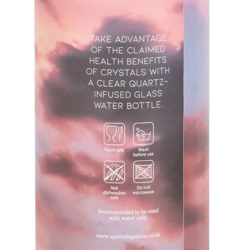 Clear Quartz Body and Soul Glass Water Bottle 🇬🇧