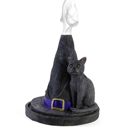 Witch Hat With Cat Incense Cone Holder 🇬🇧