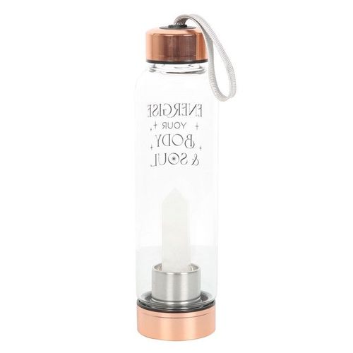 Clear Quartz Body and Soul Glass Water Bottle 🇬🇧