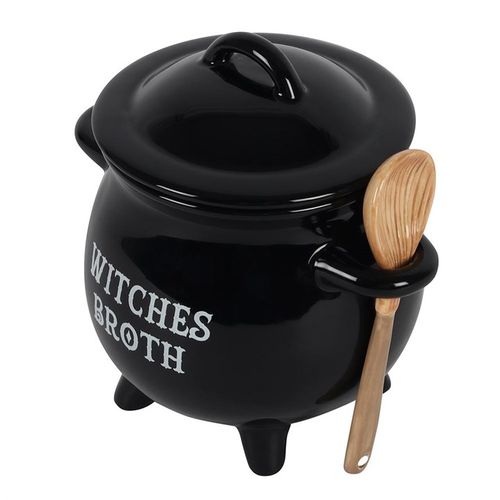 Witches Broth Cauldron Soup Bowl with Broom Spoon 🇬🇧