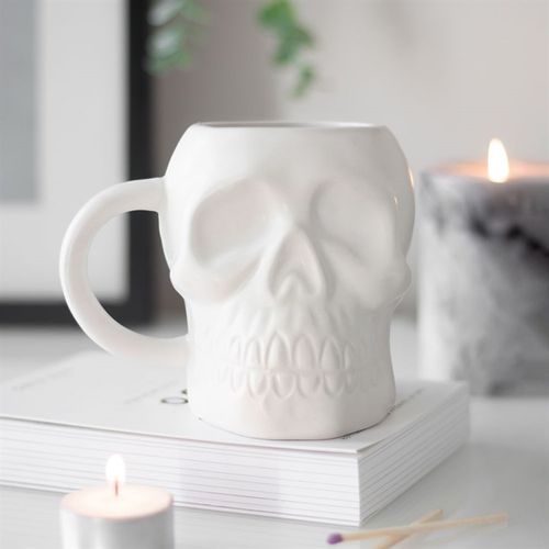 Matte White Skull Mug 🇬🇧