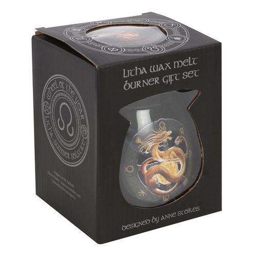 Litha Wax Melt Burner Gift Set by Anne Stokes 🇬🇧