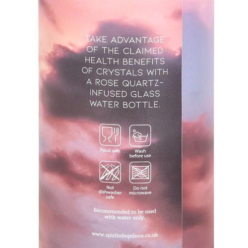 Rose Quartz Create My Own Reality Glass Water Bottle 🇬🇧