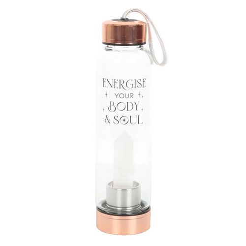 Clear Quartz Body and Soul Glass Water Bottle 🇬🇧