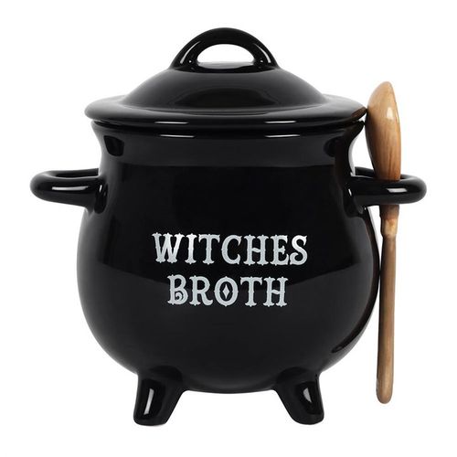 Witches Broth Cauldron Soup Bowl with Broom Spoon 🇬🇧